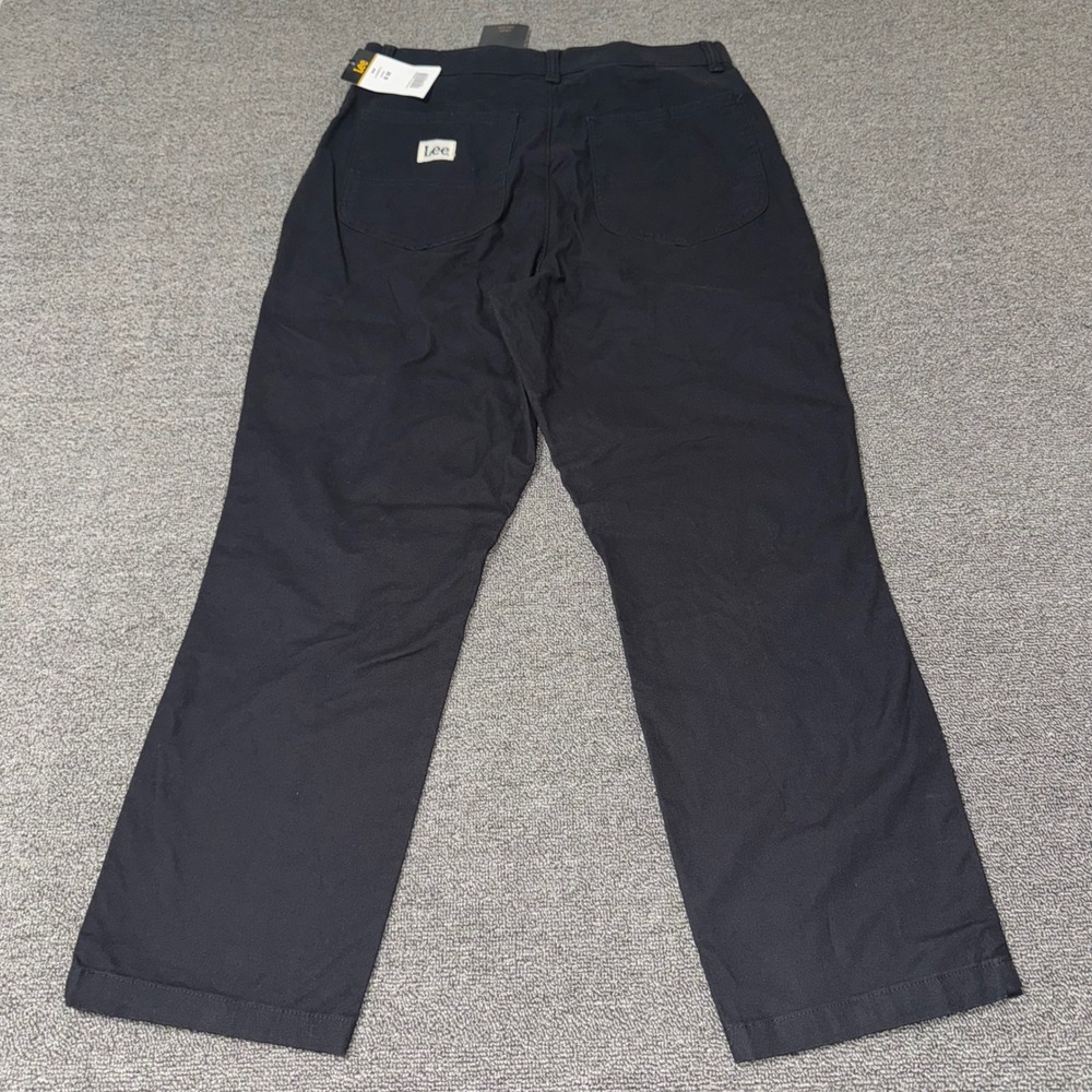 NWT Lee Ultra Lux High Rise Crop Pants Women's 8 M Black Stretch Utility Chinos